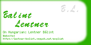 balint lentner business card