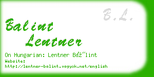 balint lentner business card